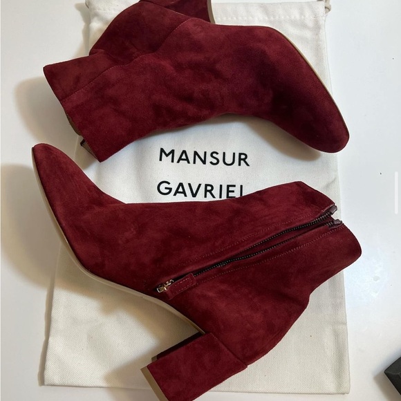 New Mansur Gavriel Leather Ankle Booties in Suede - Picture 4 of 6